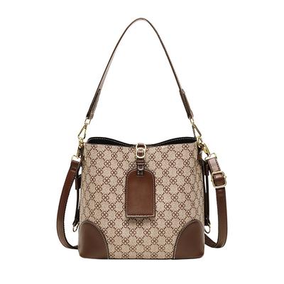 Γυναικεία κορεατική έκδοση Trendy Bucket Bag, Internet Red Printed Shoulder Bag, Fashion Texture, Diagonal Cross Bag, New Trend