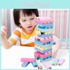 Toy Stacking Wooden Cartoon Animals Printing Kids Educational Game Interactive