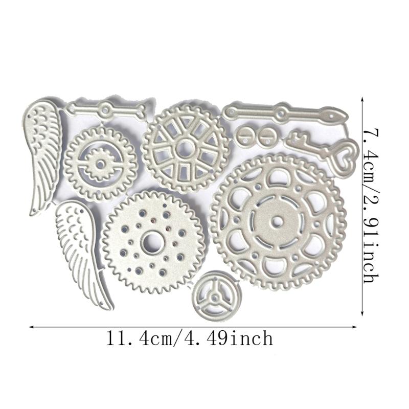 Gear Metal Cutting Dies Stencils for DIY Scrapbooking Decorative Embossing Paper Cards Template Decorative Die Cuts