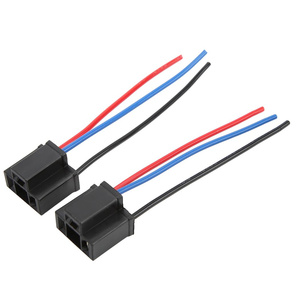2 Pcs H4 HB2 9003 Headlight Wiring Harness Sockets 3 Pin Adapter Heat Resistant 12V