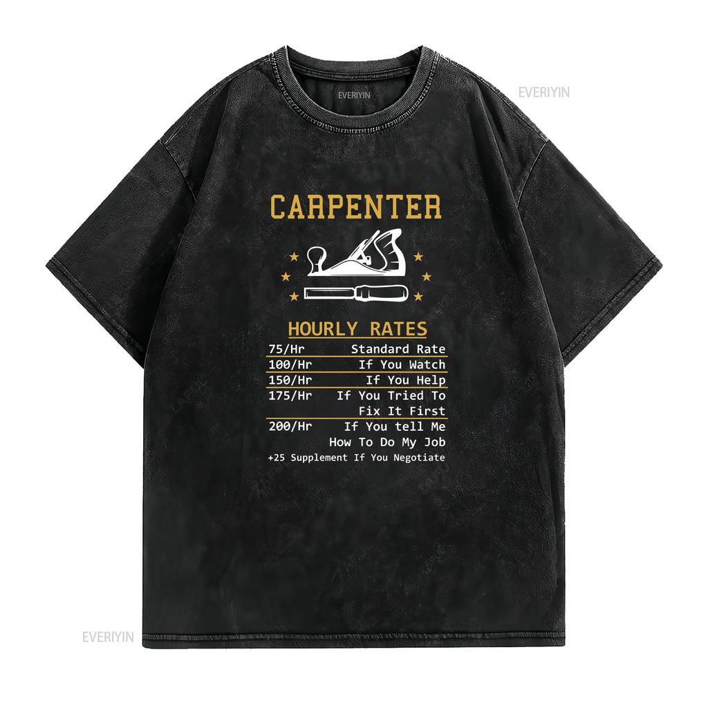 Premium Funny Carpenter Hourly Rate Table Novelty Joke Carpentry Joiner Workwear Motif Birthday Anniversary gift Unisexs vintage
