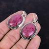 Rhodonite Earrings Original Gemstone Earring Silver Jewelry Handmade Earring 925 Sterling Silver Earring Engagement Gifts Birthstone Jewelry