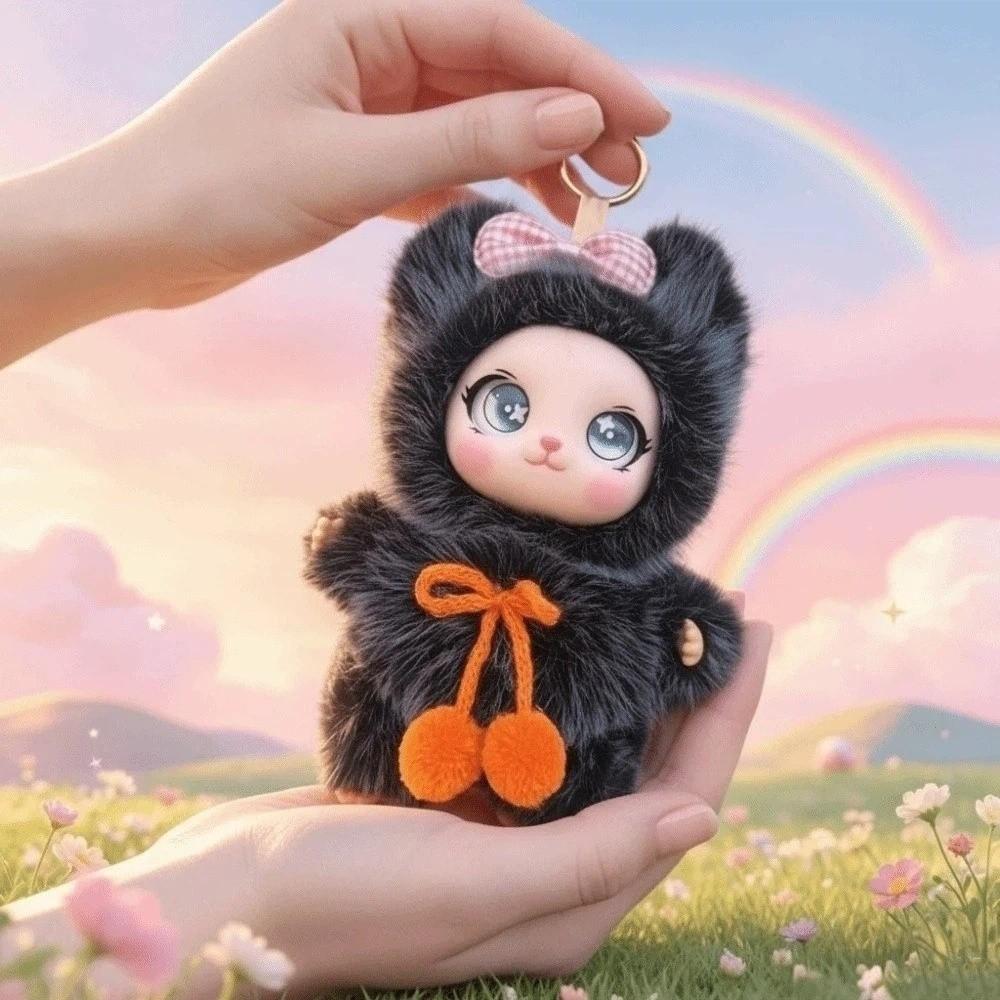 Leopard Print Rabbit Doll Figures Ornaments Bunny Plush Doll Pendant Kids Christmas Gifts