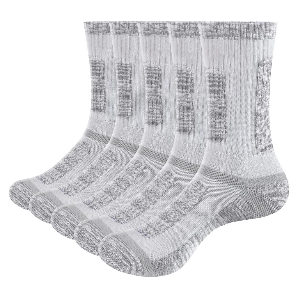 YUEDGE Sports Thick Winter Socks for Boots and Mountain Sizes 5 Pairs Women's Socks, Hiking/Trekking Socks, Sweat-Absorbent, Odor-Resistant, Cotton,