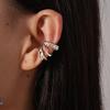 3Pcs Irregular Clip Earrings for Women Exquisite Geometric Round Ear Cuffs Set Trendy Simple Punk Vintage Versatile Jewelry Gift
