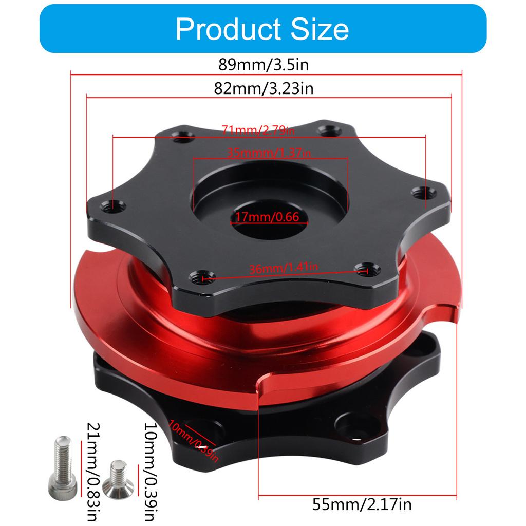 Anti Rusts Quick Release Steering Wheel Hub Aluminum Steering Wheel Hub Repair Tool for Personalizes Driving Experience