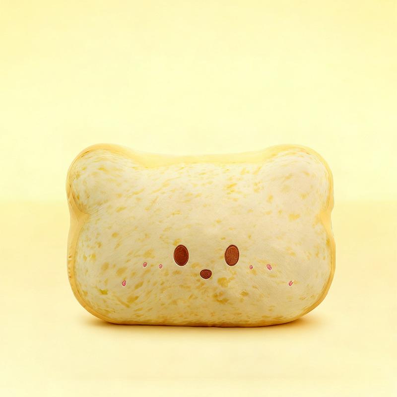 Toast Bread Bear Throw Pillow Cute Croissant Plush Toy Girl Sleeping Doll Doll