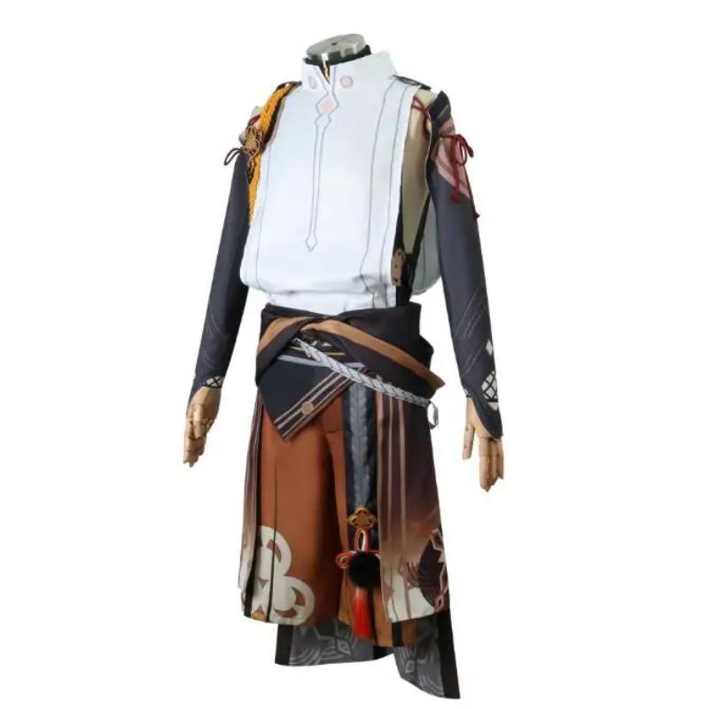 Shikanoin Heizou Cosplay Game Genshin Impact Cosplay Costume Detective Combat Uniform Wig Suit Halloween Party Clothing Costumes