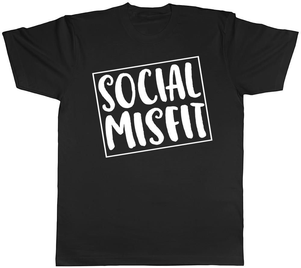 Social Misfit Tee; Funny Quote Graphic Unisex Unisex T-Shirt S