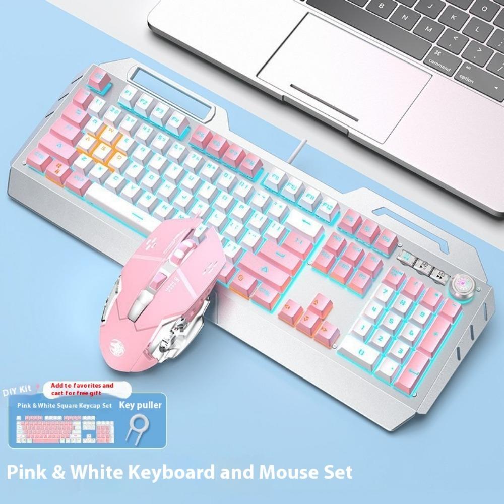 Mechanical Keyboard, Wired Mouse Set, Game Computer, E-sports, Green Axis, Wireless Keyboard and Mouse Special
