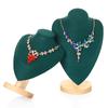 Set of 3 Soft Touch Velvets Jewelry Presentation Rack Enhances Visual Appeal Suitable for Various Jewelry Showcasing