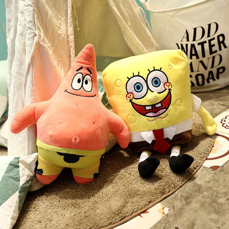 

2pcs/lot 35cm Adorable SpongeBob Patrick Star Plush Toy Very Gentle Hug Pillow Stuffed Cartoon Anime Plushies Cute And Charming Doll Xmas Gifts огнеупорный кирпич