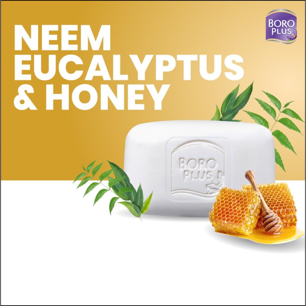 Boroplus Antiseptisk Fuktighetsgivende Badesåpe Med Neem Eukalyptus Honning 125G X 6 For Myk Glatt Hud