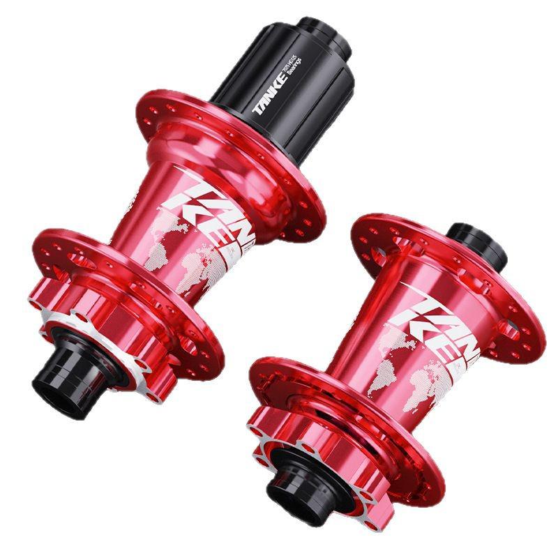 TANKE Mountain Bike 4-Bearing Hub: Quick Release Thru Axle, Iridescent Aluminum Alloy.
