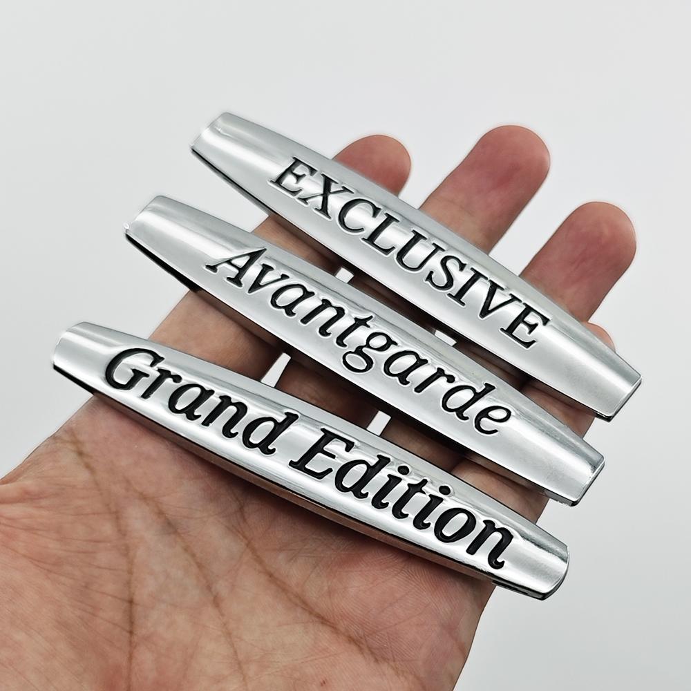 2pcs 3D Metal Logo Avantgarde EXCLUSIVE Sticker Grand Edition Emblem Car Fender Badge For Mercedes Benz AMG Car Accessories