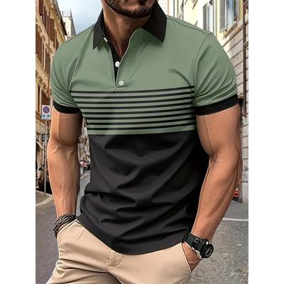 100 % Polyester, kurzärmeliges Poloshirt mit lässigem Revers für Herren, Poloshirt für den Business-Bereich.
