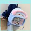 Headphones Plush Penguin Backpack Outdoor Large Capacity Transparent Itabag