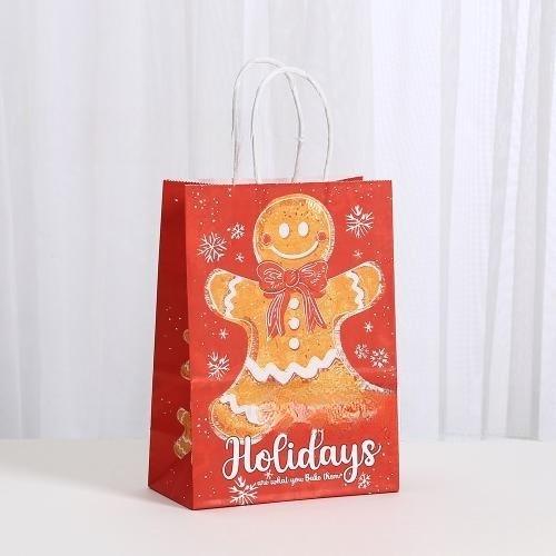 

Christmas Gift Wrapping Bags Cartoon Creative New Anime Cute Little Animal Handheld Storage Pouch Birthday Party Favors 5pcs