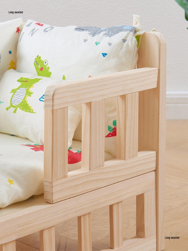 Solid Wood Elevated Pet Bed - Washable, All-Season for Small Dogs & Cats