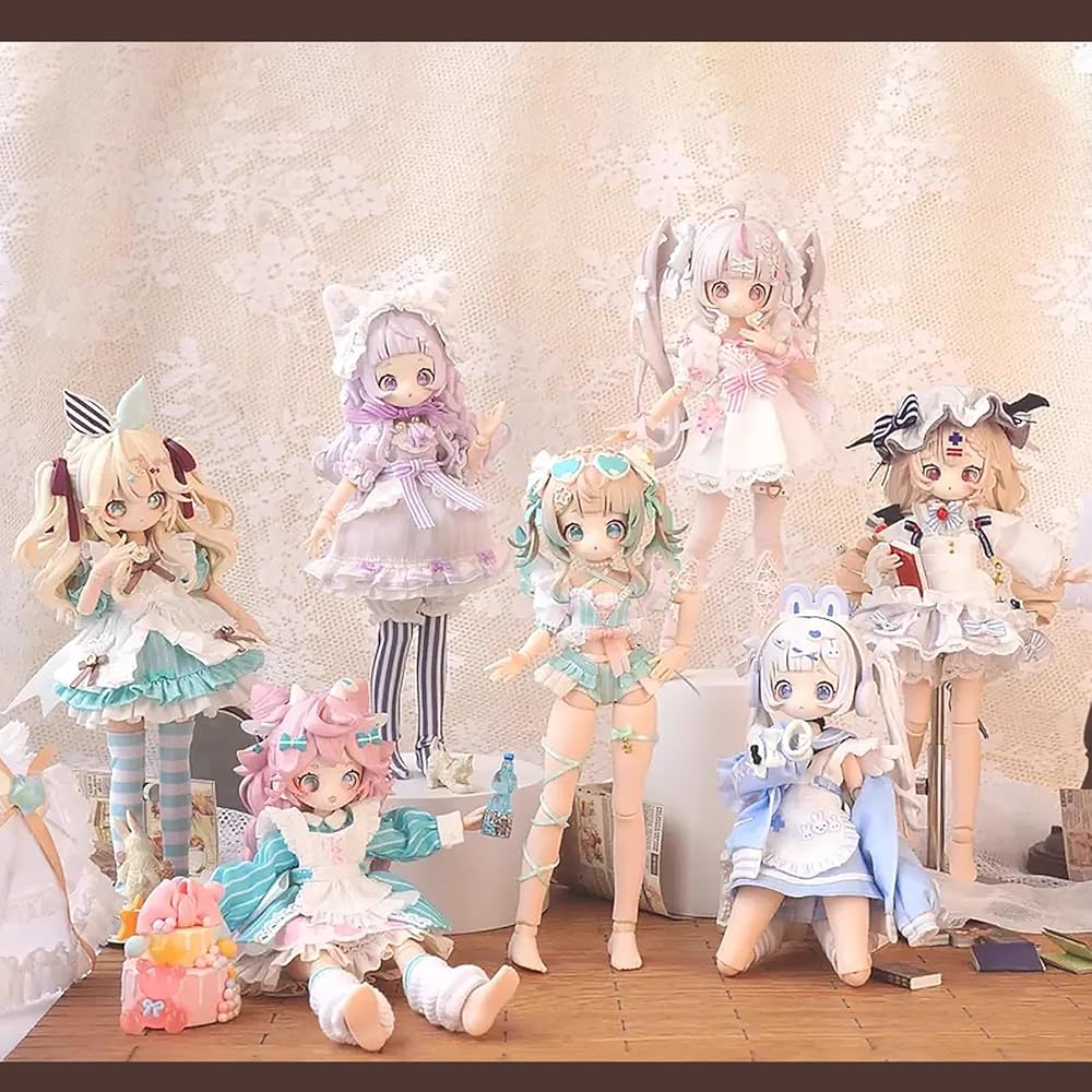Bahomu Sugary Girls Series MJD Articulated Doll 1/8 Scale 18cm Blind Box Random Girl BJD Figure