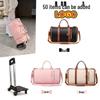 Women's Foldable Travel Trolley Bag - PU Leather, Multi-Functional, Large Capacity