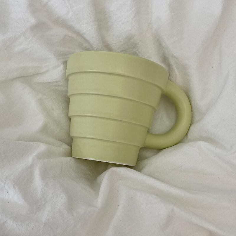 

Креативная керамическая кружка, кофейные чашки, большая емкость, чашки для воды, чашка для молочного чая, чашка для послеобеденного чая, молочные кружки, кофейная кружка, чайные кружки, чайная чашка 401-500ml зелёный