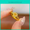 Fashionable Heartshaped Yellow Sugar Ring With Stunning Sparkle For Modern Women