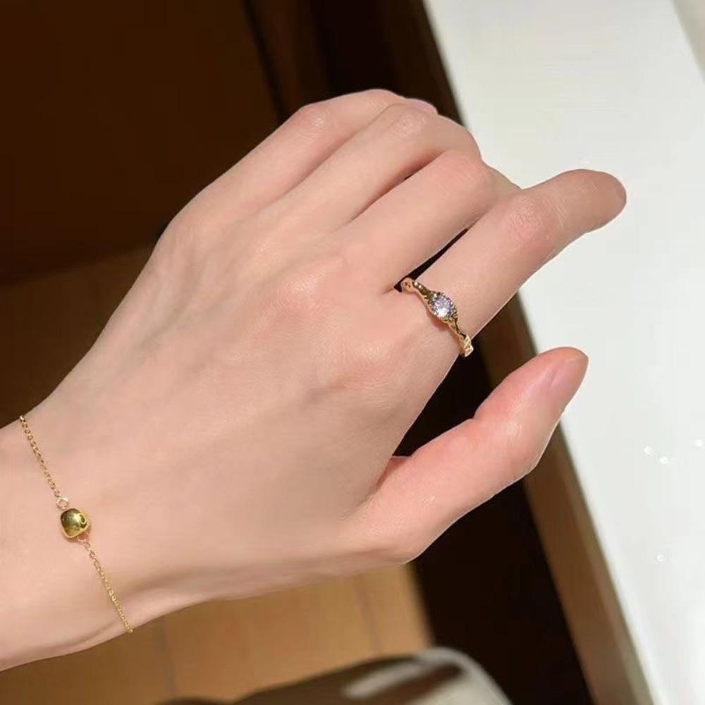 Popular Women's Ring Gold Brushed Double-layer Cross Star Ring Women's Niche Design Exquisite Retro Index Finger Ring 2026 New Explosion