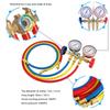 Gauge Measurement Tool Refrigerant Manifold Gauge Air Conditioning Refrigerant Charging Hoses with Gauge for R12 R22 R404A R134A