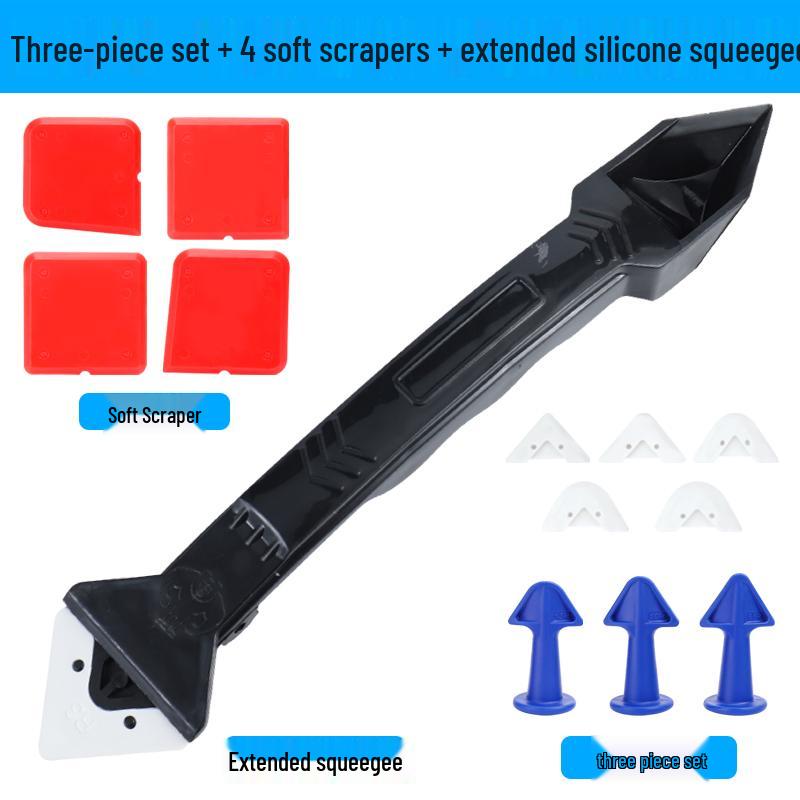 Multi-Functional Silicone Glue Scraper for Trimming, Filling, and Leveling
