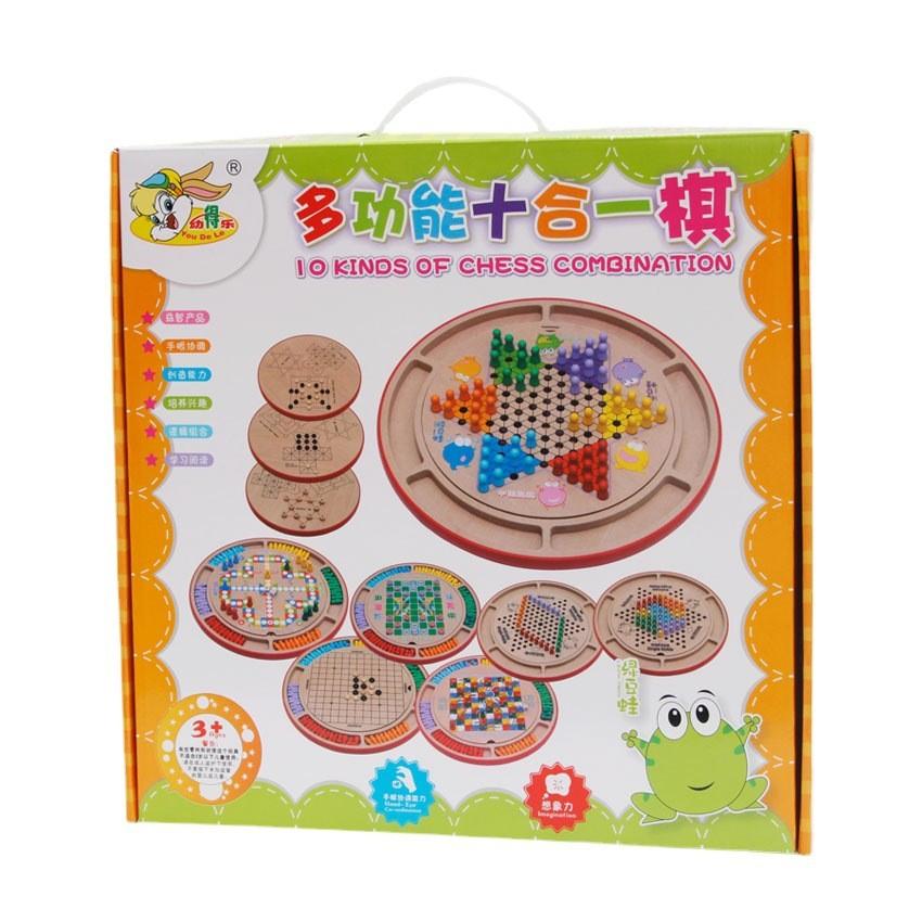 Multigame Board Wooden Children Educational Toy Family Game Night Festival Gifts