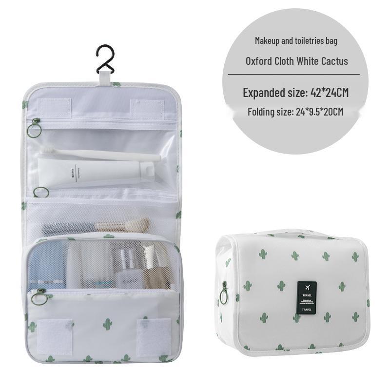 

Large Travel Cosmetic and Toiletry Bag with Hanging Hook and Wet/Dry Separation for Easy Storage