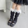 Breathable Cotton Lace Socks for Kids Age 3-13 Years Soft & Comfortable Elastic Leg Warmer with Dot Tulle