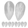 10pcs Halloween Party False Teeth Set Transparent Resin Cosplay Dentures Prop Decoration15mm 0.6in