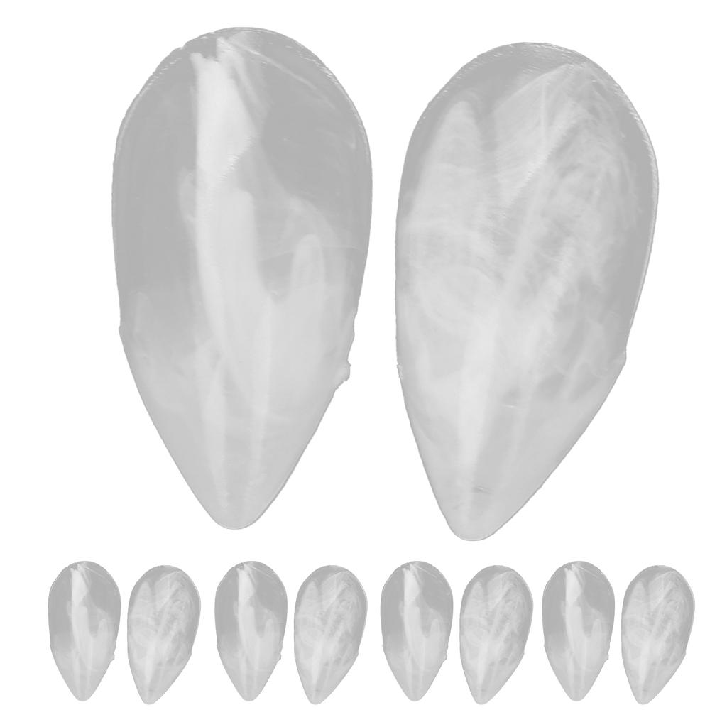 10pcs Halloween Party False Teeth Set Transparent Resin Cosplay Dentures Prop Decoration15mm   0.6in