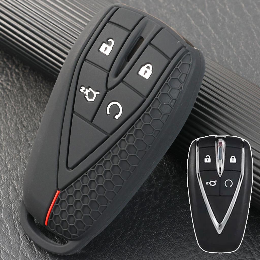 4 Button Smart Remote Key Fob Ring Chain Case Cover Holder Protect Silicone For Changan CS35 Plus CS75 Plus CS55 Plus 2019 2020
