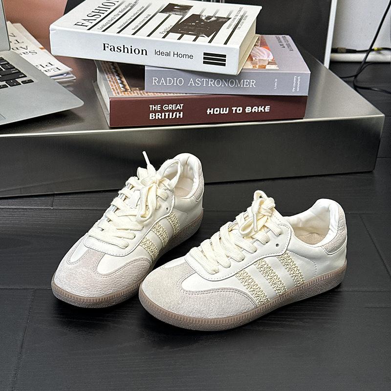 

-3 Женские весенние универсальные маленькие белые туфли с мягкой подошвой, не утомляющие ноги, одинарные туфли, повседневные дышащие кеды на плоской подошве 40 бежевый