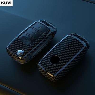 Pokrowiec na kluczyk samochodowy z włókna węglowego ABS do Vw Volkswagen Polo Tiguan Passat B5 B6 B7 Golf 4 5 6 Mk6 Jetta Lavida Skoda Octavia Seat Leon