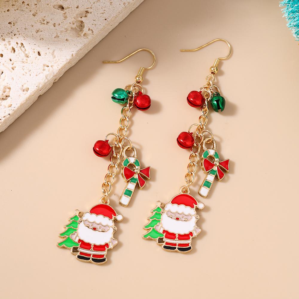 New Christmas Drop Earrings for Women Girls Sock Snowman Dangle Earrings Pendants Kid's New Year Jewelry Gifts