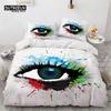 3D Colorful Eyes Duvet Cover Microfiber Vintage All Seeing Eye Tattoo Quilt Cover Boho Mandala Bedding Set Full Single King Size