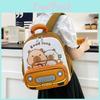 Kids Cartoon Backpack For Boys Girls With Breathable Material And Capybara Pattern For Daily Use