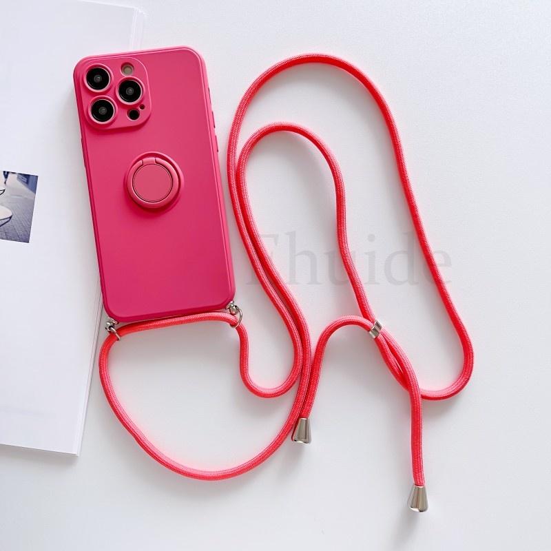 Ring Holder Strap Case For Samsung Galaxy S24 S23 S22 Ultra S21 Plus S20 FE A54 A34 A14 Crossbody Cord Lanyard Magnetic Cover
