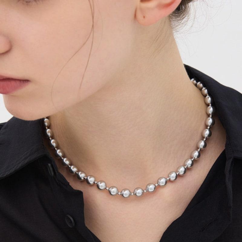 

hyeres-lor H Edition Silver (W) Moonlight Gray Pearl Necklace HL6N55618W9420 OS