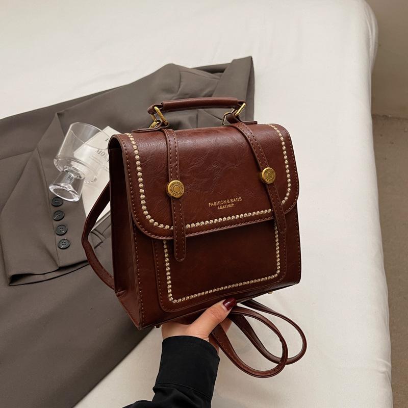 Niche Design Bag Women's New Versatile Backpack Retro Multi-functional Shoulder Messenger Small Backpack