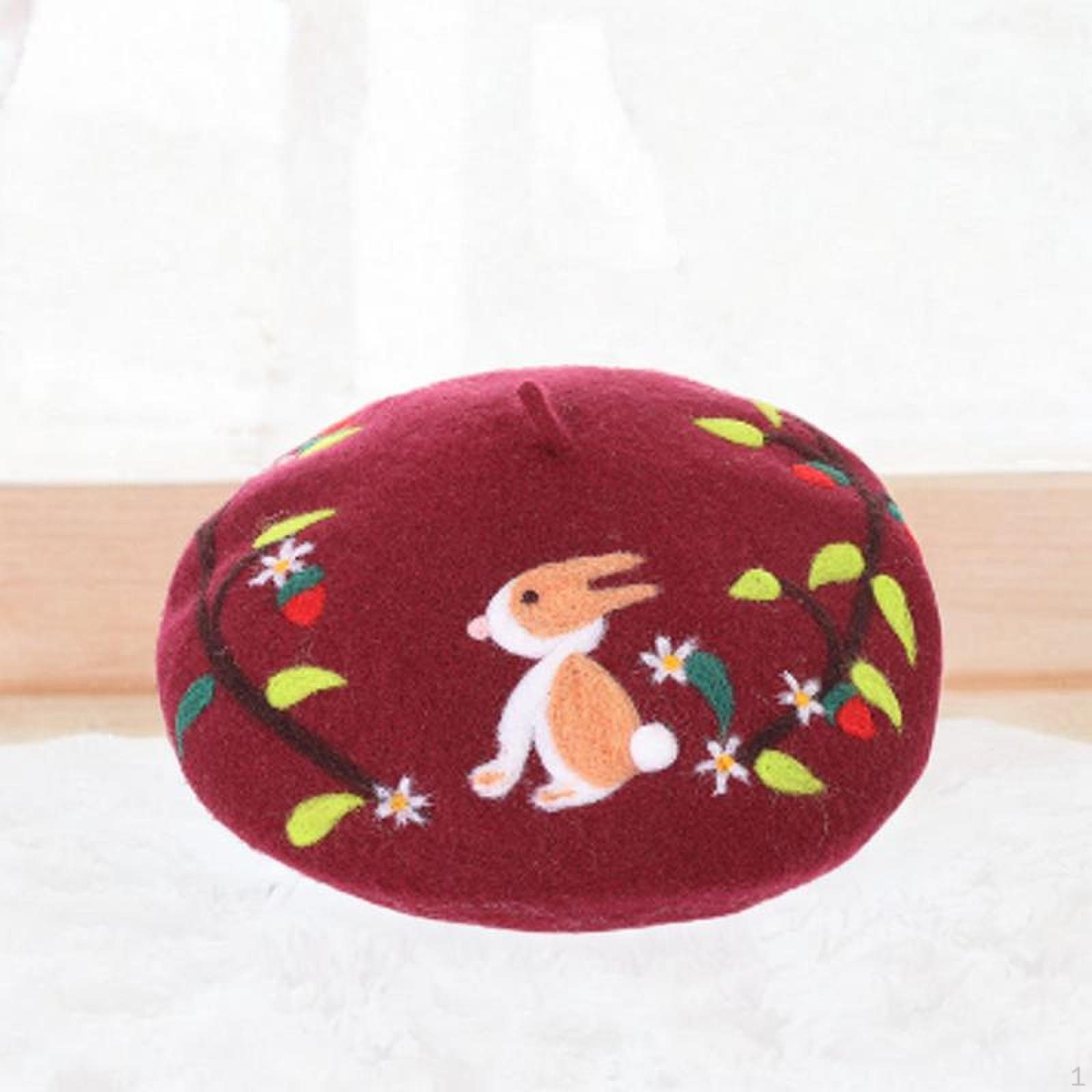 

Беретная шляпа для мужчин и женщин Повседневная Осенняя Художественная Праздники Уличная Тематическая Вечеринка красный