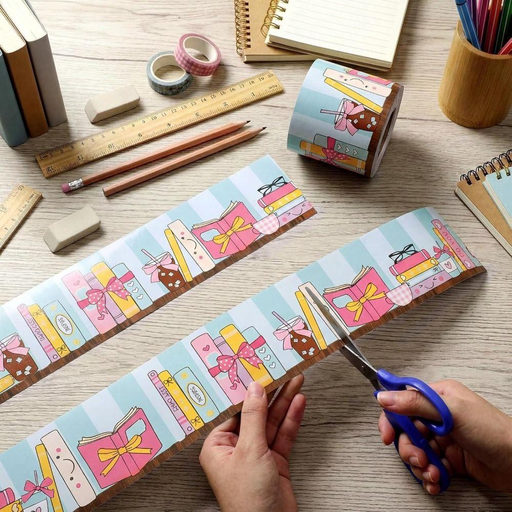 Cartoon Pattern Classroom Border Sticker Self Adhesive Learning Wall Sticker  Teacher Supplies