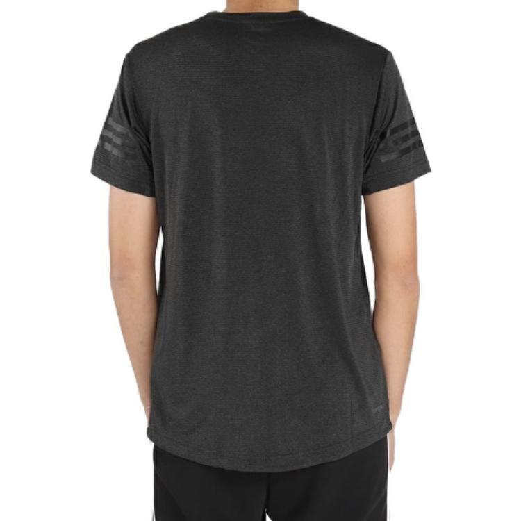 Adidas T Shirts Men's Dark Gray Crew Neck Moderate Straight Fit CE0867