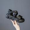 New Style Casual Fish-mouth Sandals with Sponge Velcro and Retro Beach Shoes