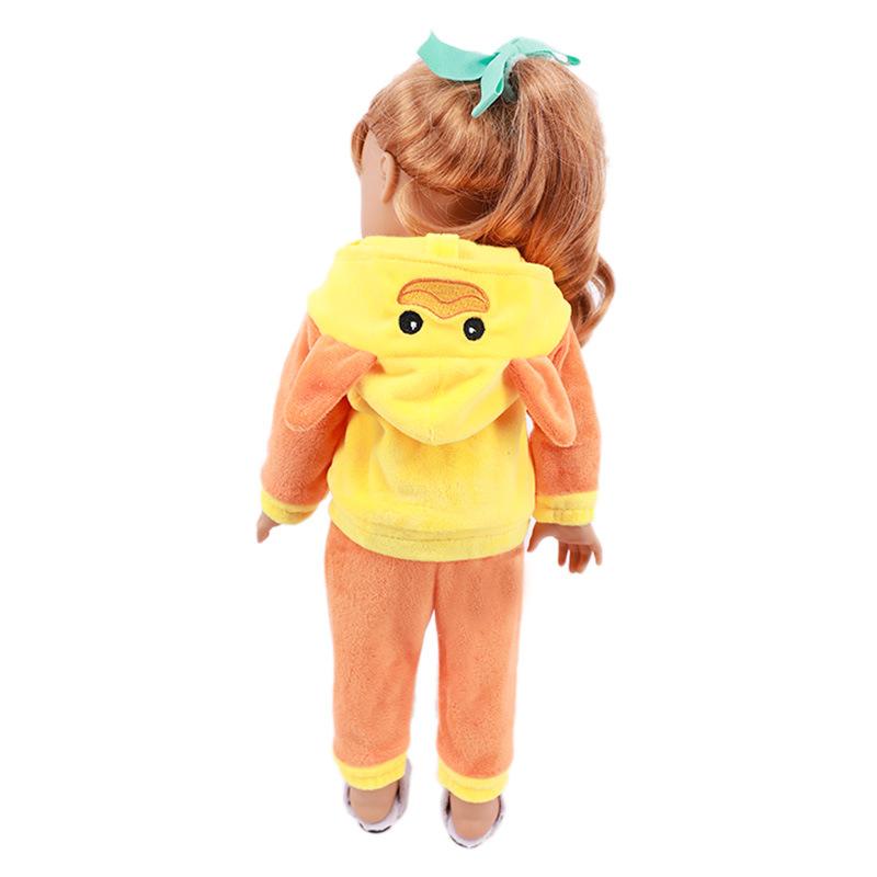 18-inch American Doll Clothes Plush Clothes Animal Suit Duck Panda Giraffe