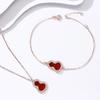Gourd Bracelet Female Natal Fulu Red Rope Hand Rope Retro Agate Inlay